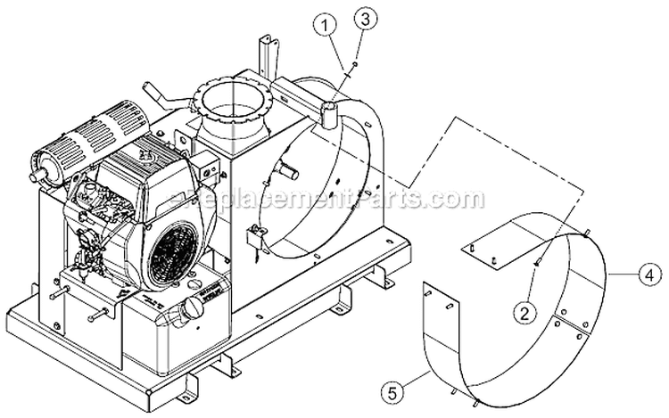 Replaceable Wear Liners Kit Diagram and Parts List for B00001 Bear Cat Chipper Shredder